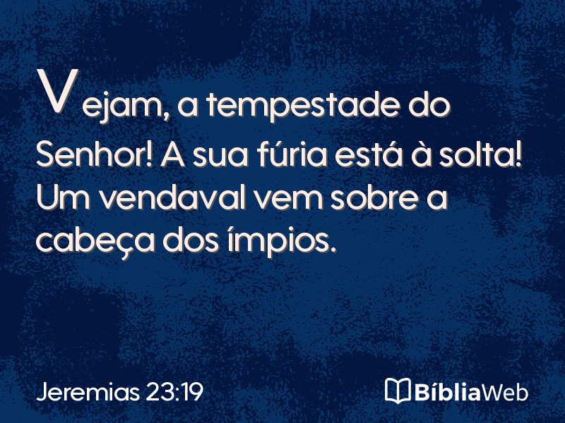 Jeremias 23:19 em imagem para compartilhar