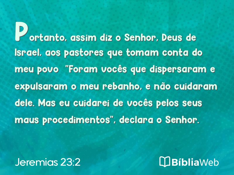 Jeremias 23:2 em imagem para compartilhar