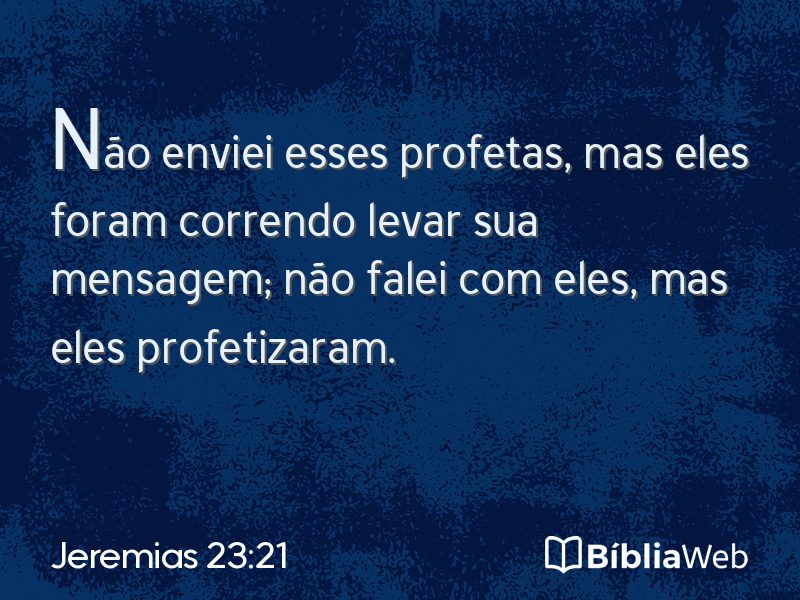 Jeremias 23:21 em imagem para compartilhar