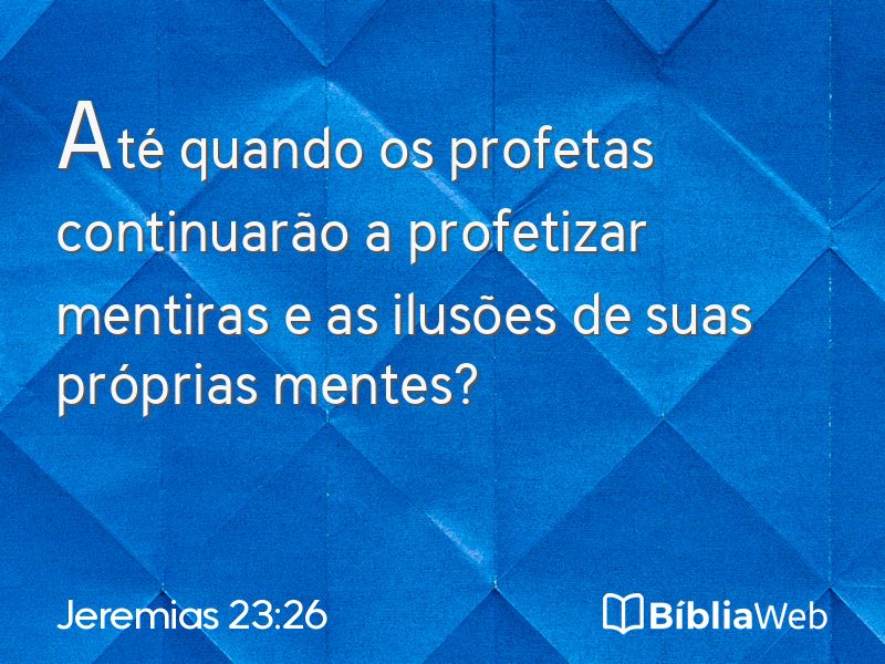 Jeremias 23:26 em imagem para compartilhar