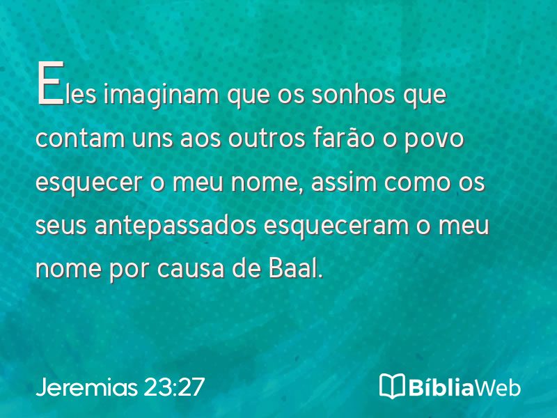 Jeremias 23:27 em imagem para compartilhar