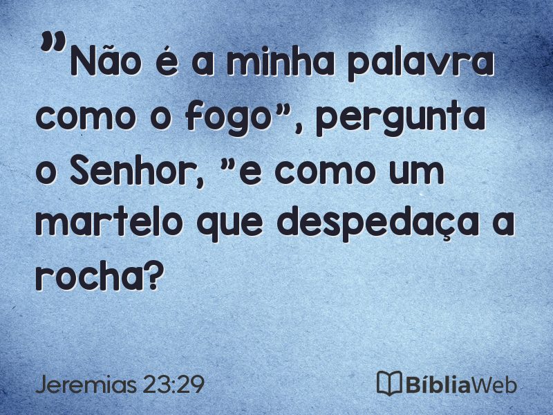 Jeremias 23:29 em imagem para compartilhar