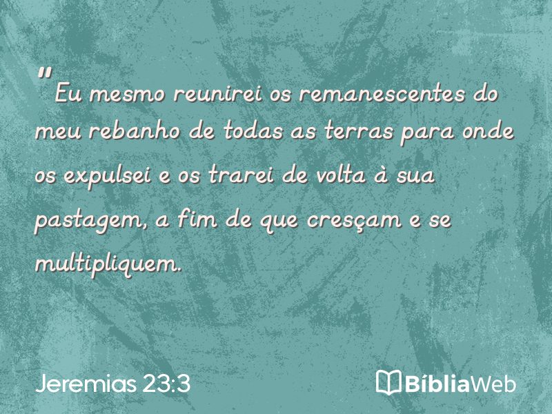 Jeremias 23:3 em imagem para compartilhar