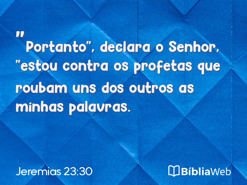 Jeremias 23:30 em imagem para compartilhar