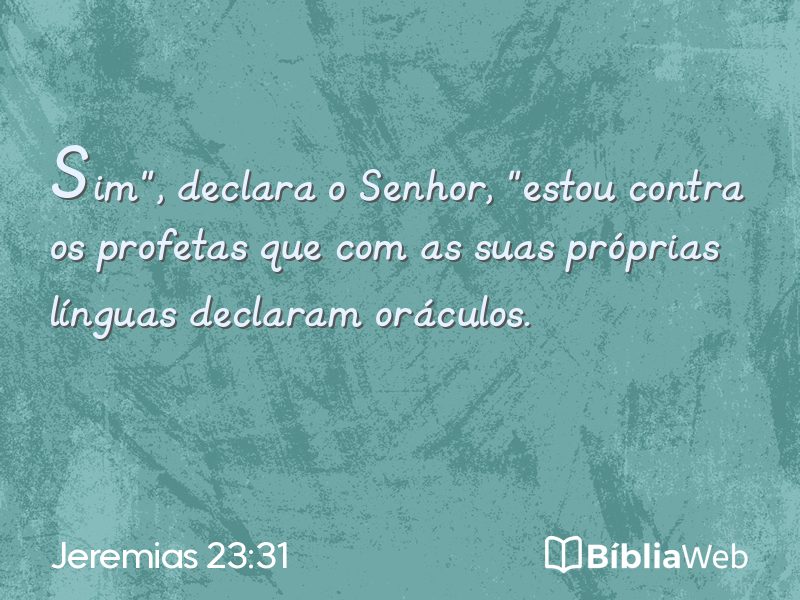 Jeremias 23:31 em imagem para compartilhar