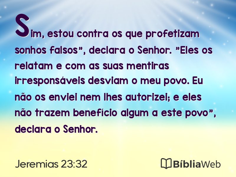 Jeremias 23:32 em imagem para compartilhar