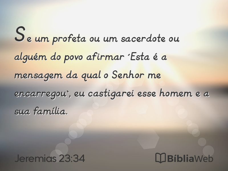 Jeremias 23:34 em imagem para compartilhar