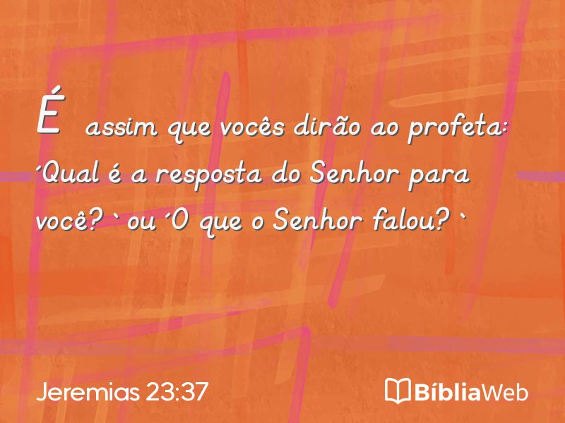 Jeremias 23:37 em imagem para compartilhar