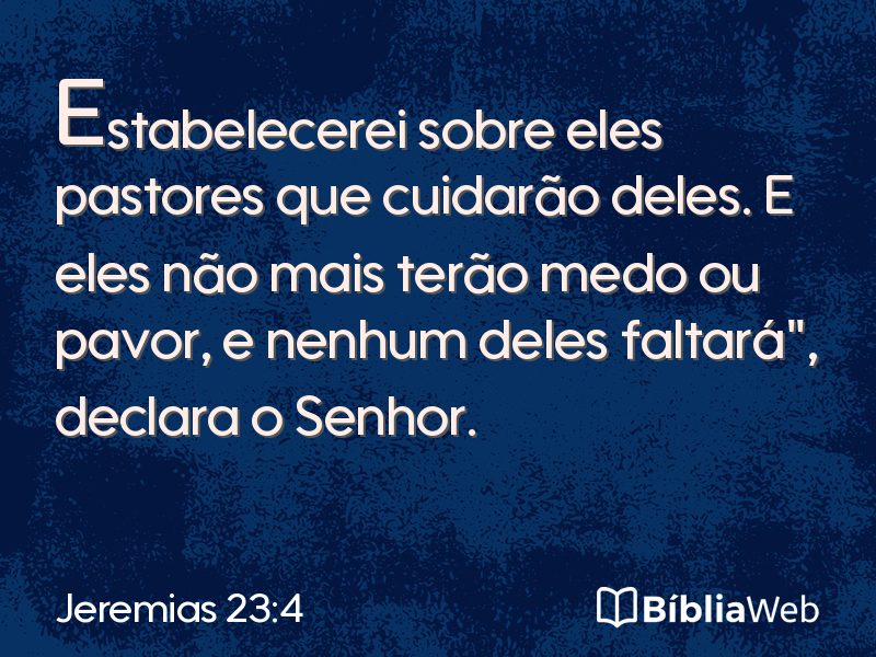 Jeremias 23:4 em imagem para compartilhar