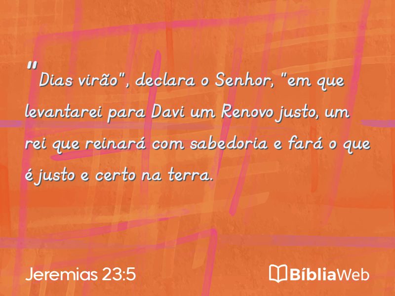 Jeremias 23:5 em imagem para compartilhar