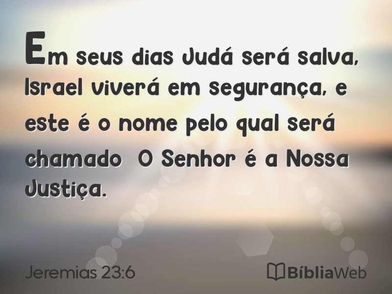 Jeremias 23:6 em imagem para compartilhar