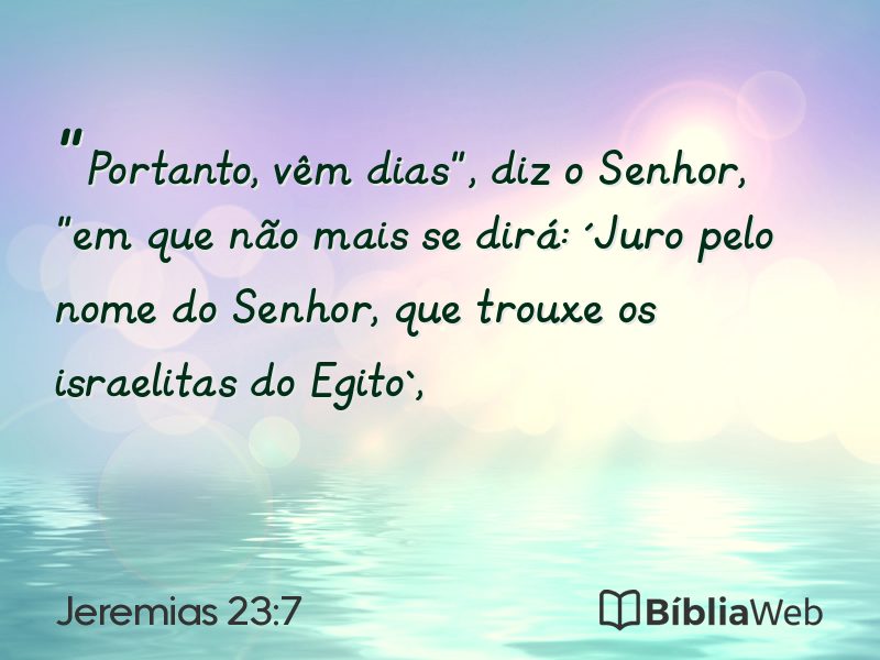 Jeremias 23:7 em imagem para compartilhar