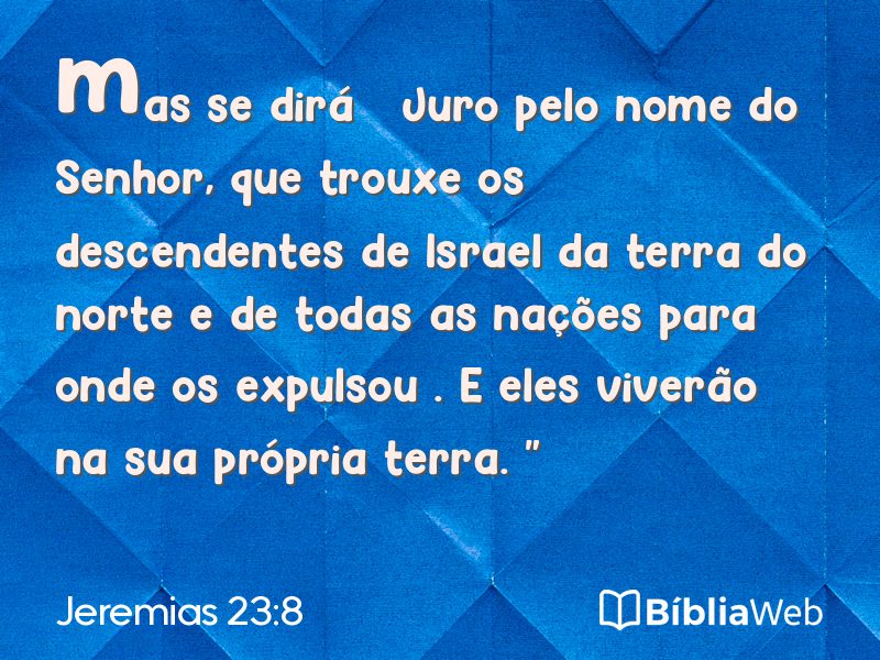 Jeremias 23:8 em imagem para compartilhar