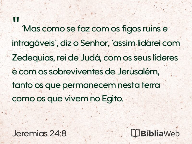 Jeremias 24:8 em imagem para compartilhar