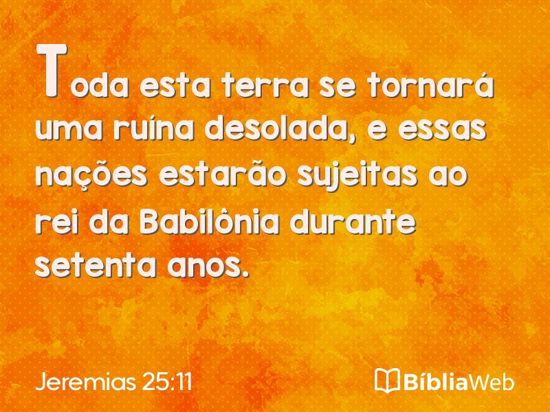 Jeremias 25:11 em imagem para compartilhar