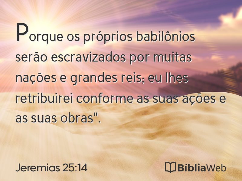 Jeremias 25:14 em imagem para compartilhar
