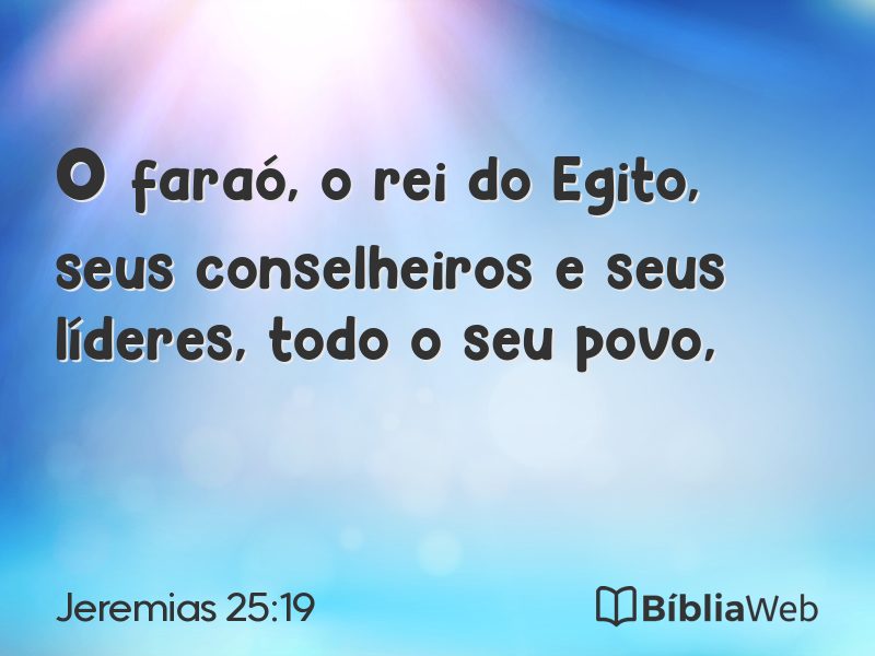 Jeremias 25:19 em imagem para compartilhar