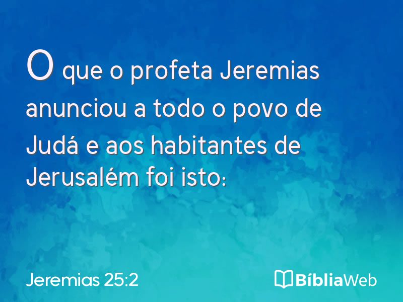 Jeremias 25:2 em imagem para compartilhar