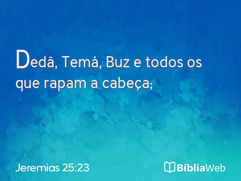 Jeremias 25:23 em imagem para compartilhar