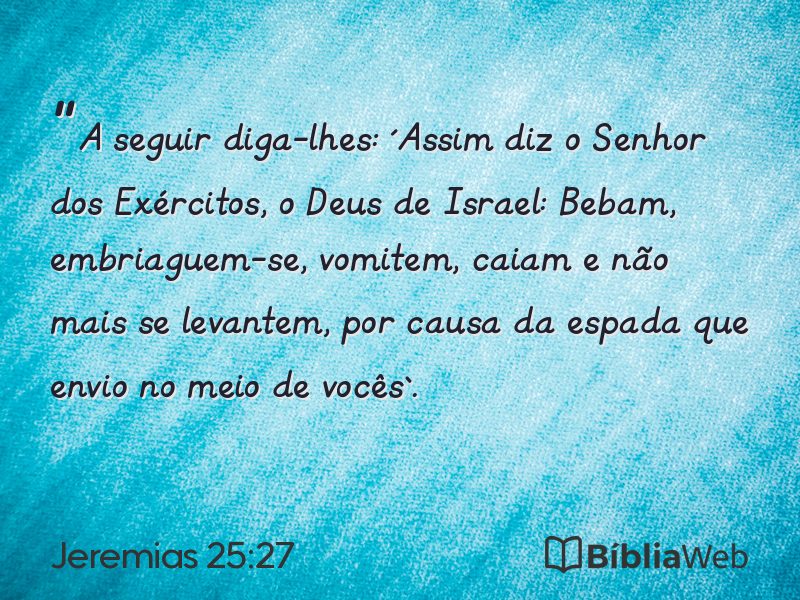 Jeremias 25:27 em imagem para compartilhar