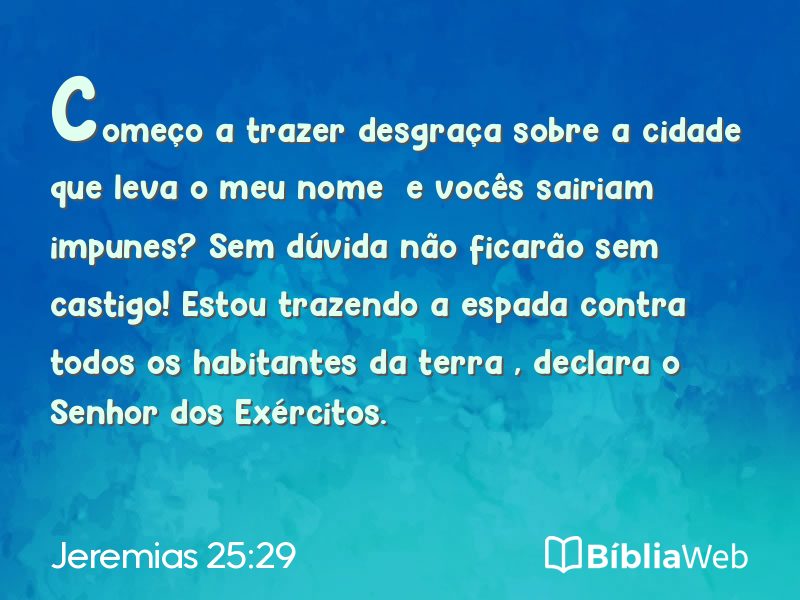 Jeremias 25:29 em imagem para compartilhar
