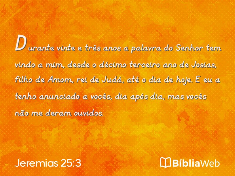 Jeremias 25:3 em imagem para compartilhar