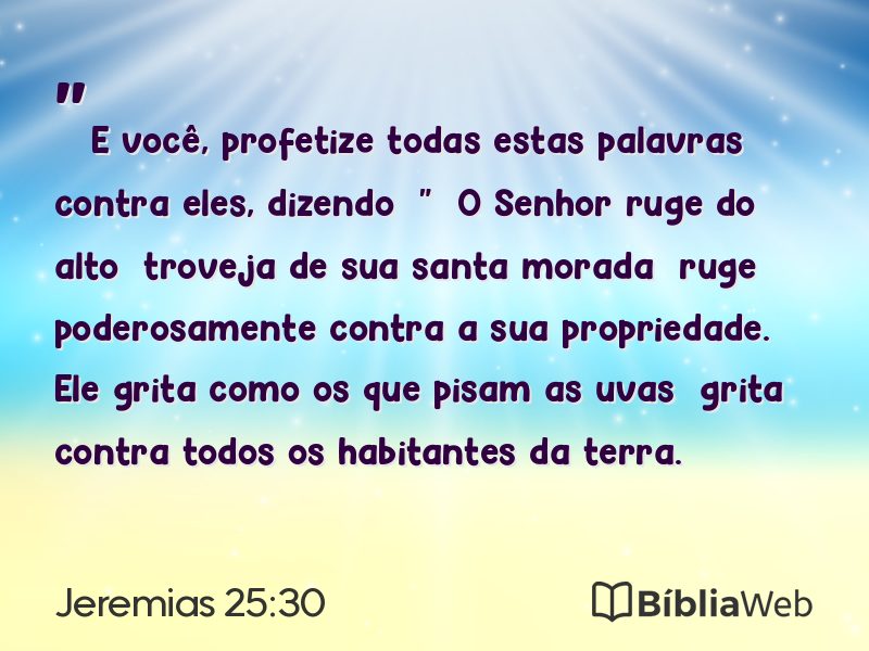 Jeremias 25:30 em imagem para compartilhar