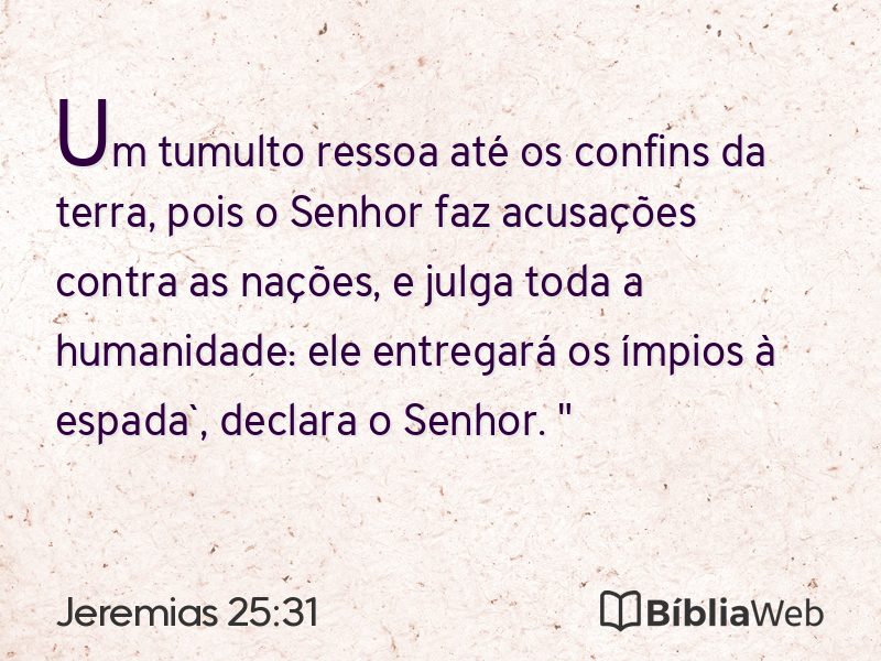 Jeremias 25:31 em imagem para compartilhar