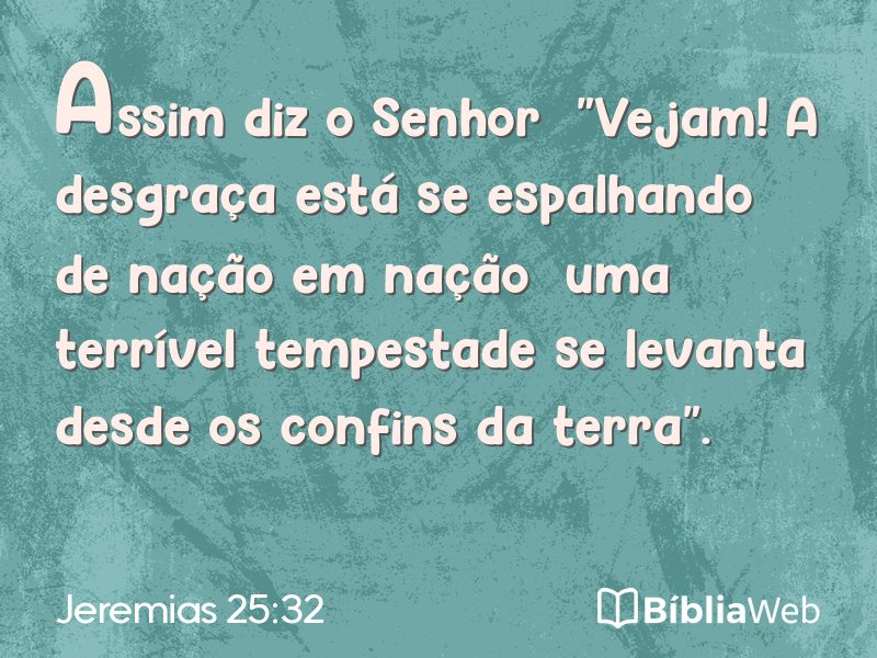 Jeremias 25:32 em imagem para compartilhar