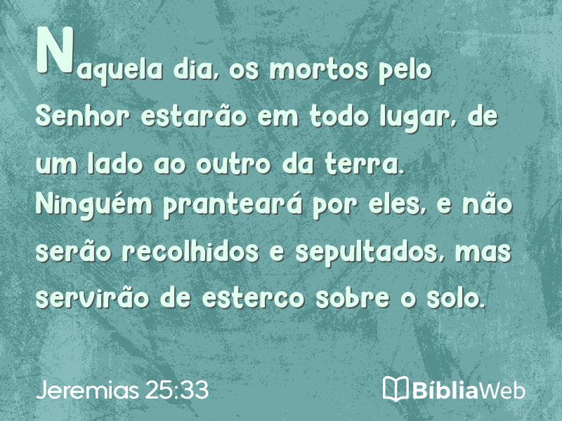 Jeremias 25:33 em imagem para compartilhar
