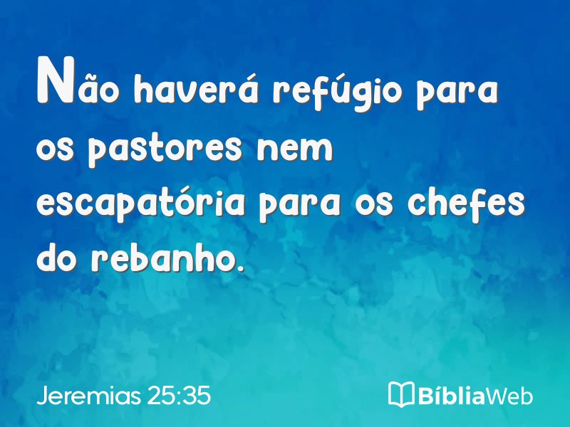 Jeremias 25:35 em imagem para compartilhar