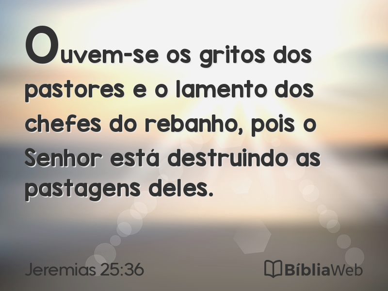 Jeremias 25:36 em imagem para compartilhar