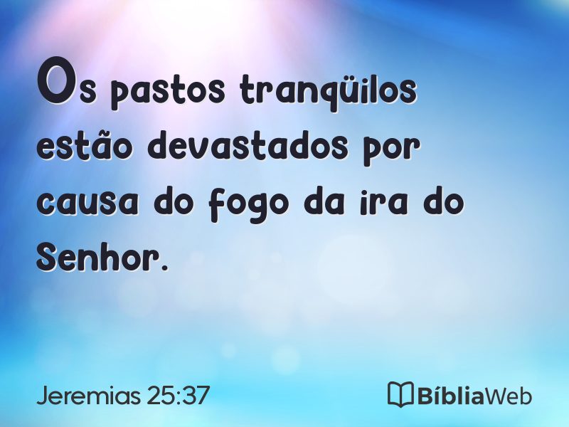 Jeremias 25:37 em imagem para compartilhar