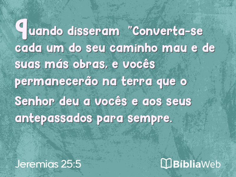 Jeremias 25:5 em imagem para compartilhar