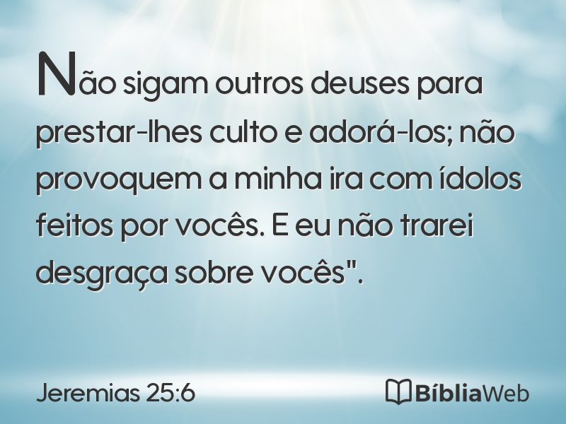 Jeremias 25:6 em imagem para compartilhar
