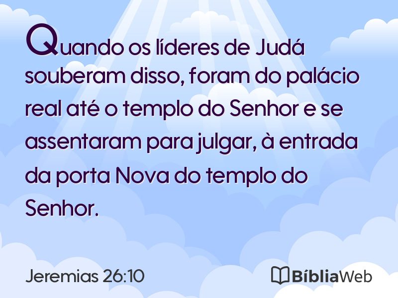 Jeremias 26:10 em imagem para compartilhar