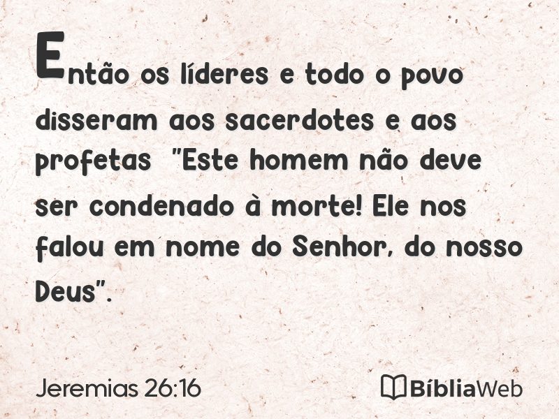 Jeremias 26:16 em imagem para compartilhar