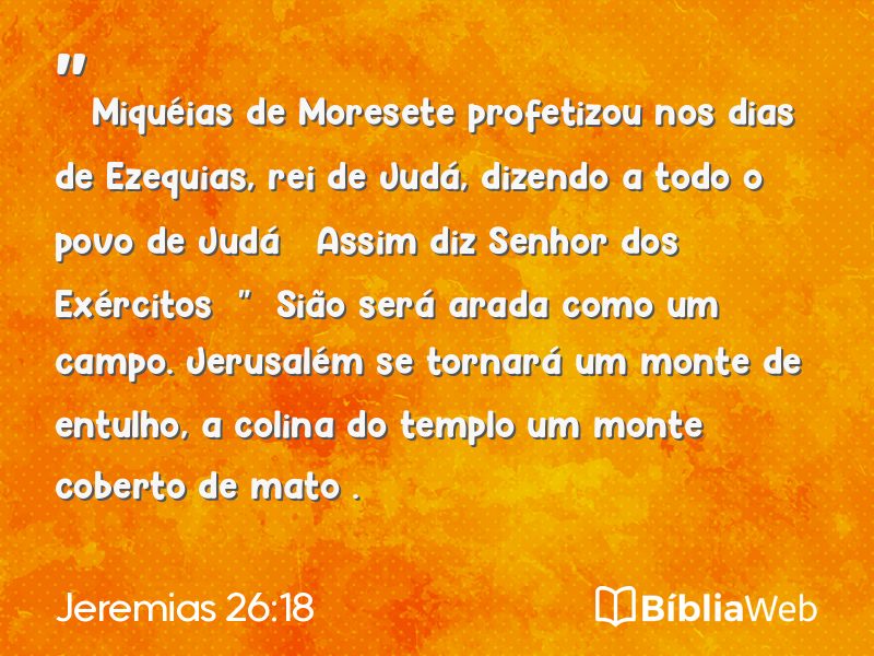 Jeremias 26:18 em imagem para compartilhar