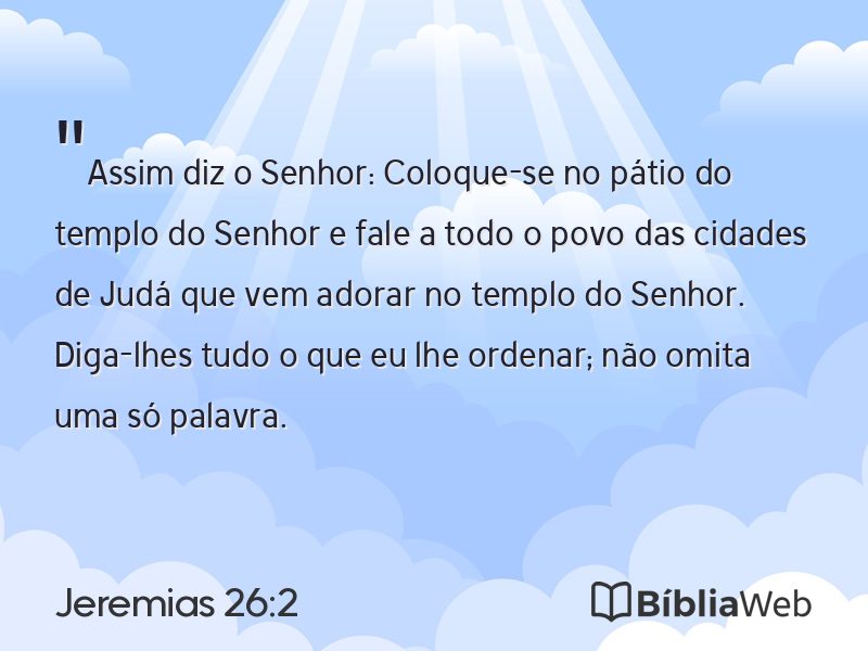Jeremias 26:2 em imagem para compartilhar