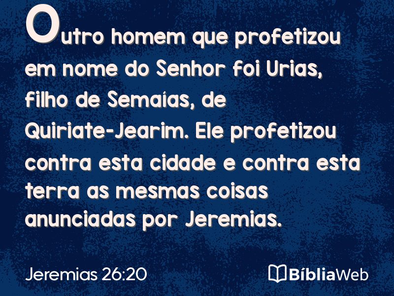 Jeremias 26:20 em imagem para compartilhar