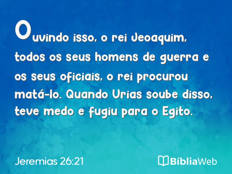 Jeremias 26:21 em imagem para compartilhar