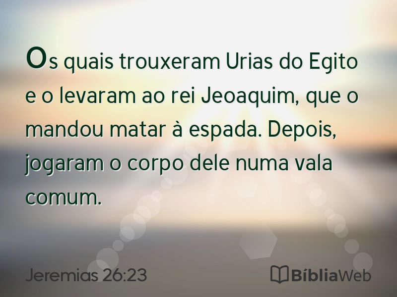 Jeremias 26:23 em imagem para compartilhar