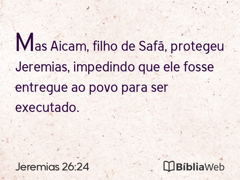 Jeremias 26:24 em imagem para compartilhar