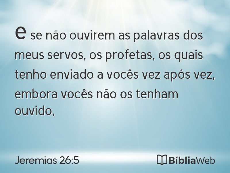 Jeremias 26:5 em imagem para compartilhar
