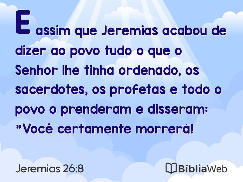 Jeremias 26:8 em imagem para compartilhar