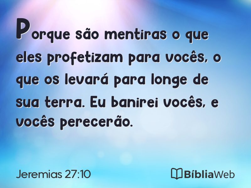 Jeremias 27:10 em imagem para compartilhar