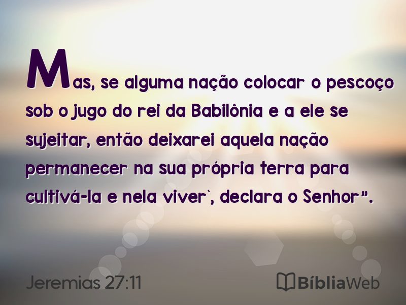 Jeremias 27:11 em imagem para compartilhar