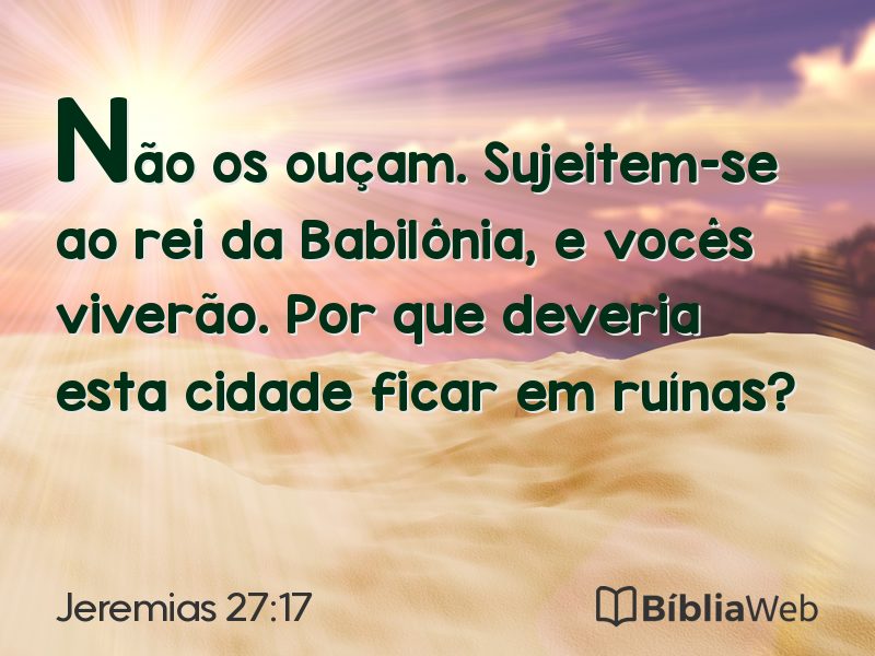 Jeremias 27:17 em imagem para compartilhar