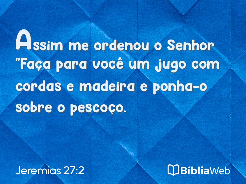 Jeremias 27:2 em imagem para compartilhar