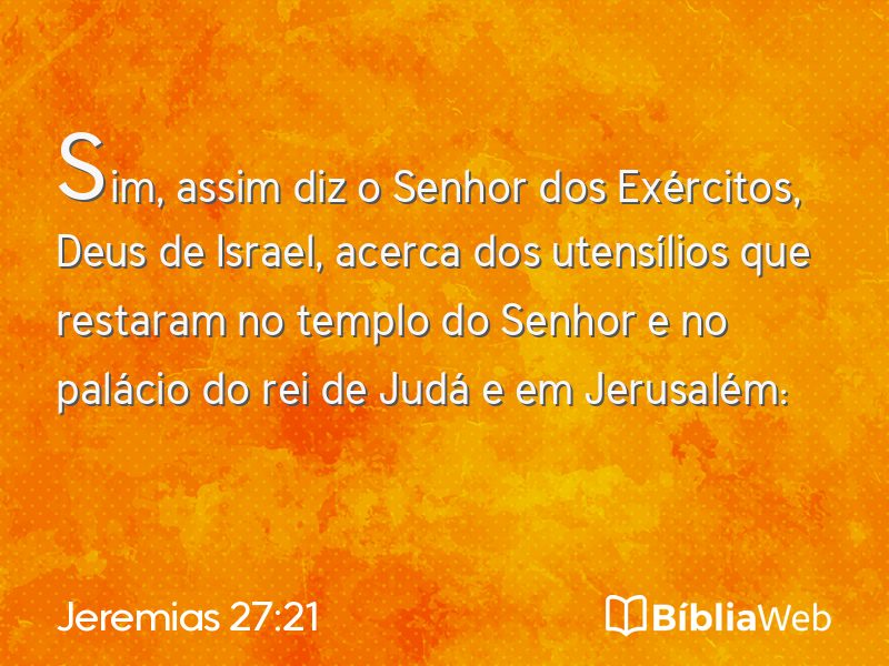 Jeremias 27:21 em imagem para compartilhar